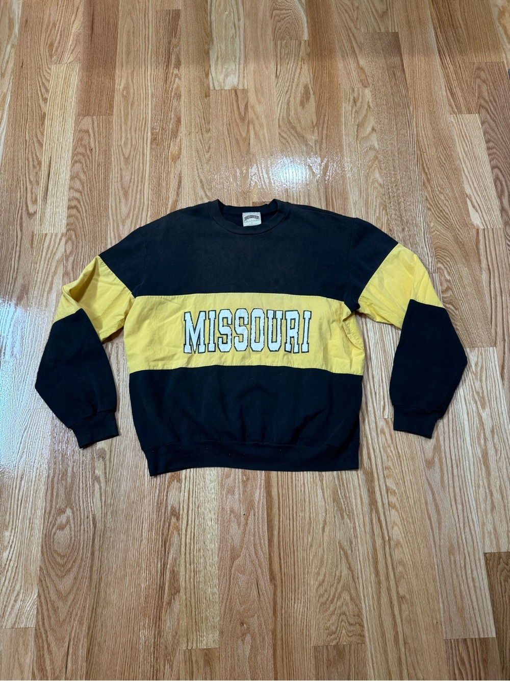 Vintage Mizzou Jailbird Crewneck Sweatshirt Nutmeg Mills Mens Large Missouri 90s